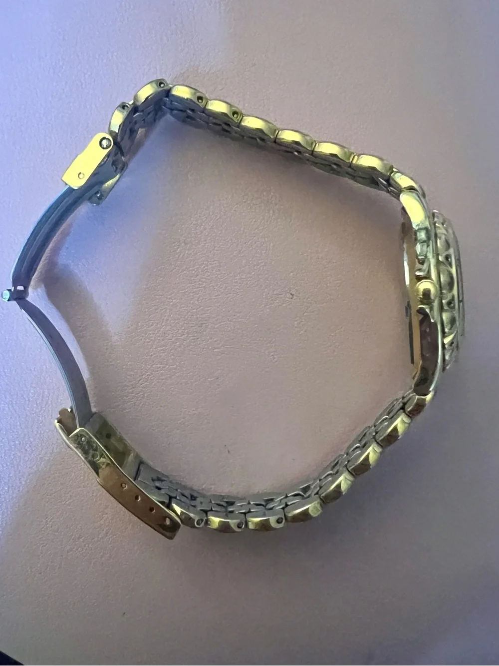 Ladies gold Fossil bracelet watch
